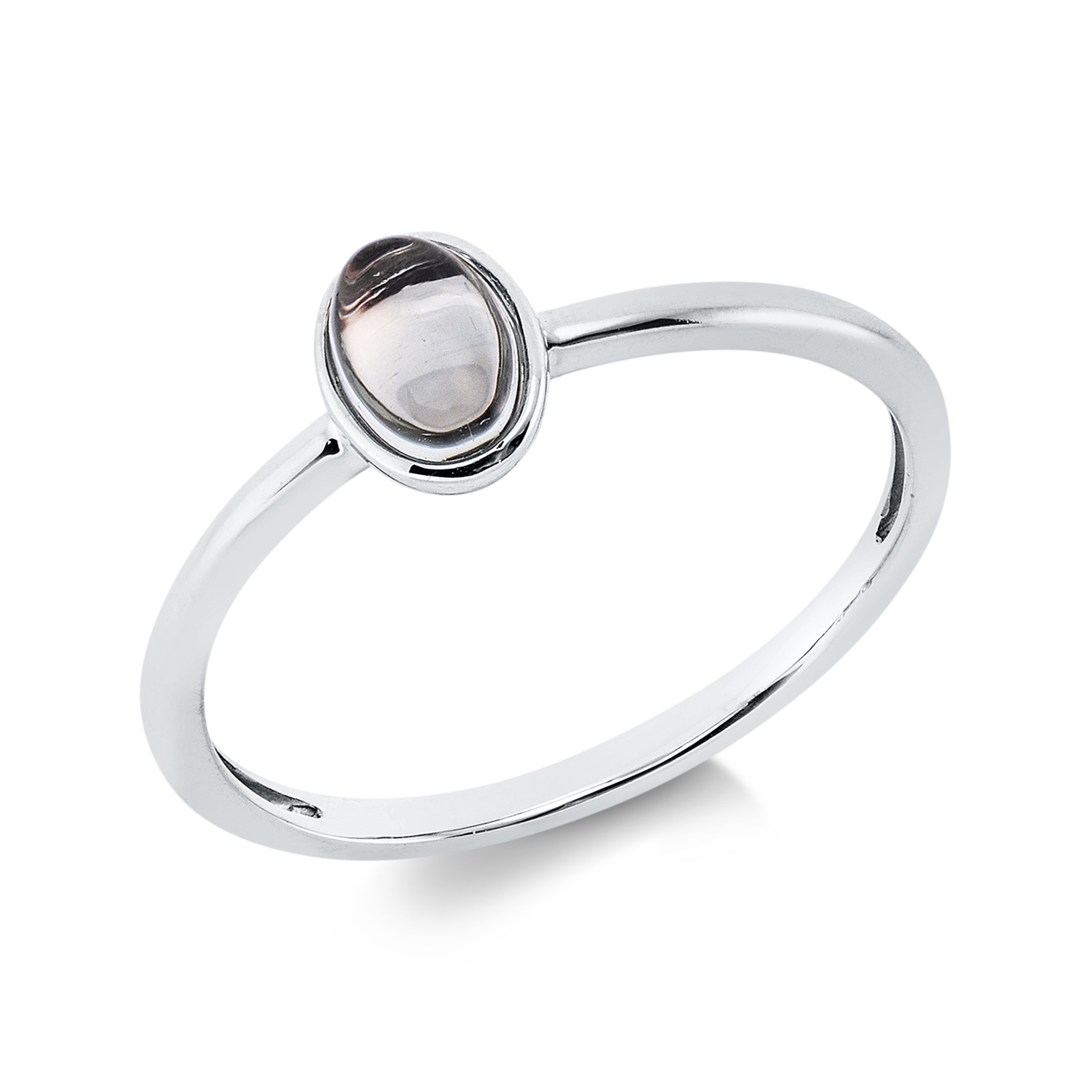 Ring Zarge 18 kt WG Oval