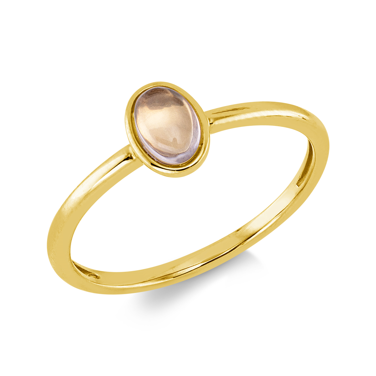 Ring Zarge 18 kt GG Oval
