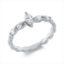 Solitaire Ring  18kt Weißgold mit 0,48ct Diamanten