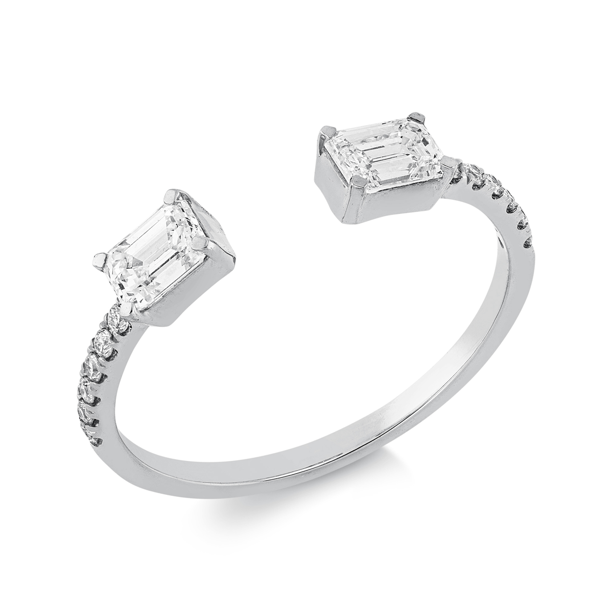 Ring 4er-Krappe 18 kt WG