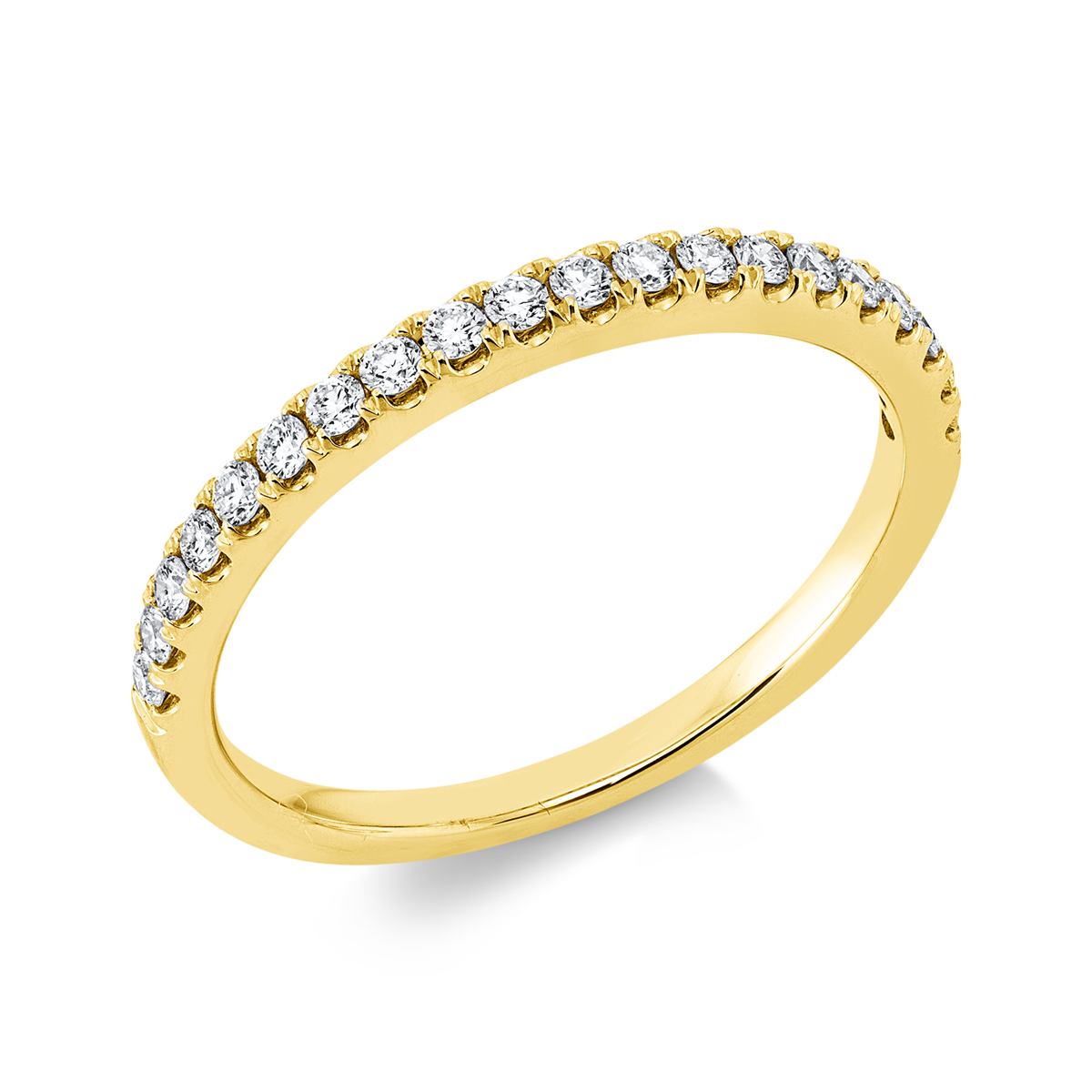 Memoire halb Ring  18kt Gelbgold mit 0,24ct Diamanten