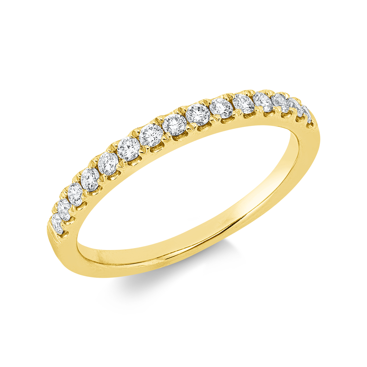 Memoire halb Ring  18kt Gelbgold mit 0,28ct Diamanten