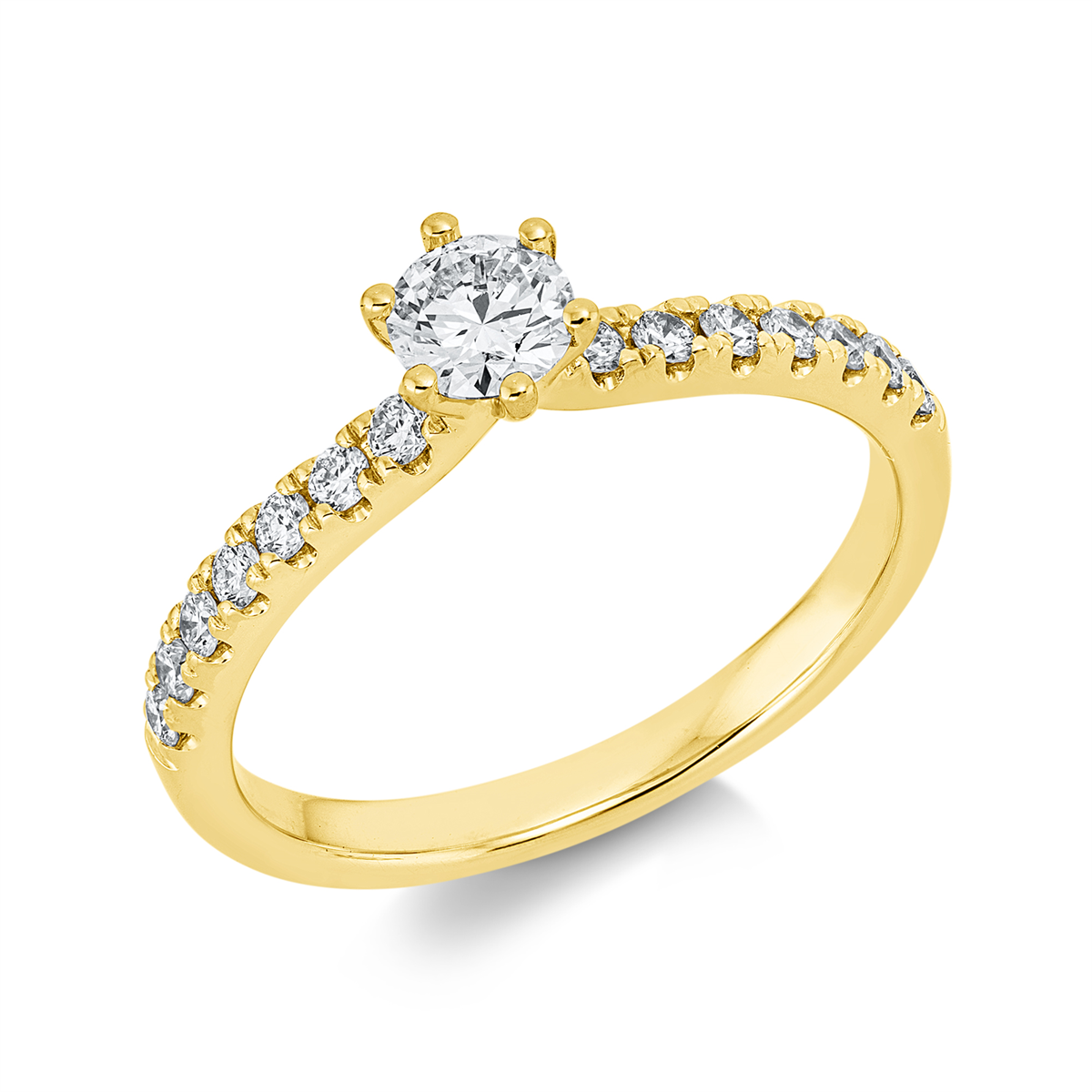 Ring 6er-Krappe 14 kt GG, GIA6541830103