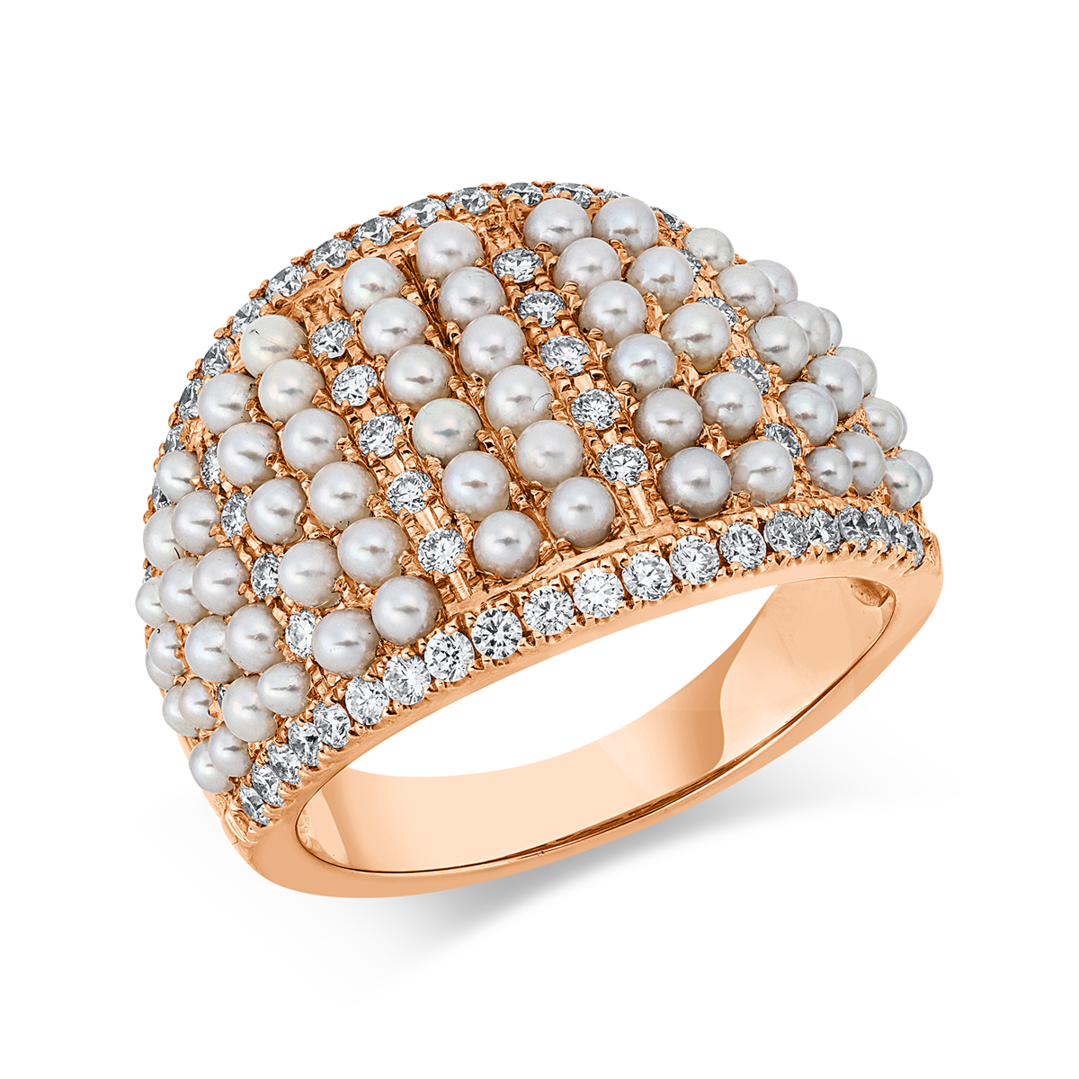 Ring  18kt Rotgold mit 0,58ct Diamanten