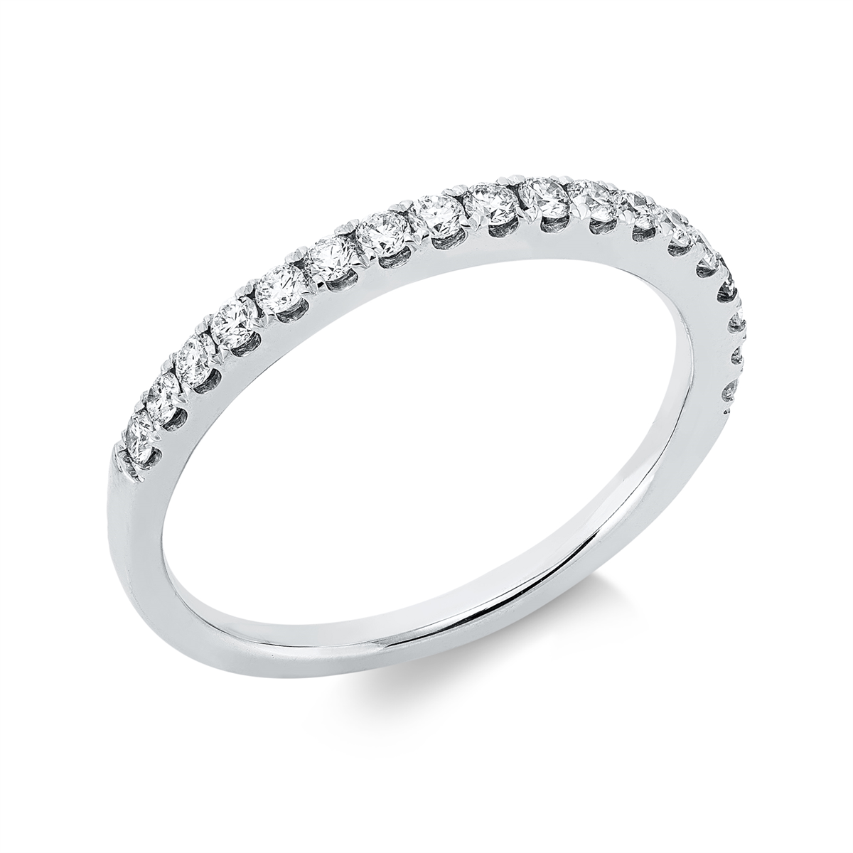 Memoire halb Ring  18kt Weißgold mit 0,33ct Diamanten