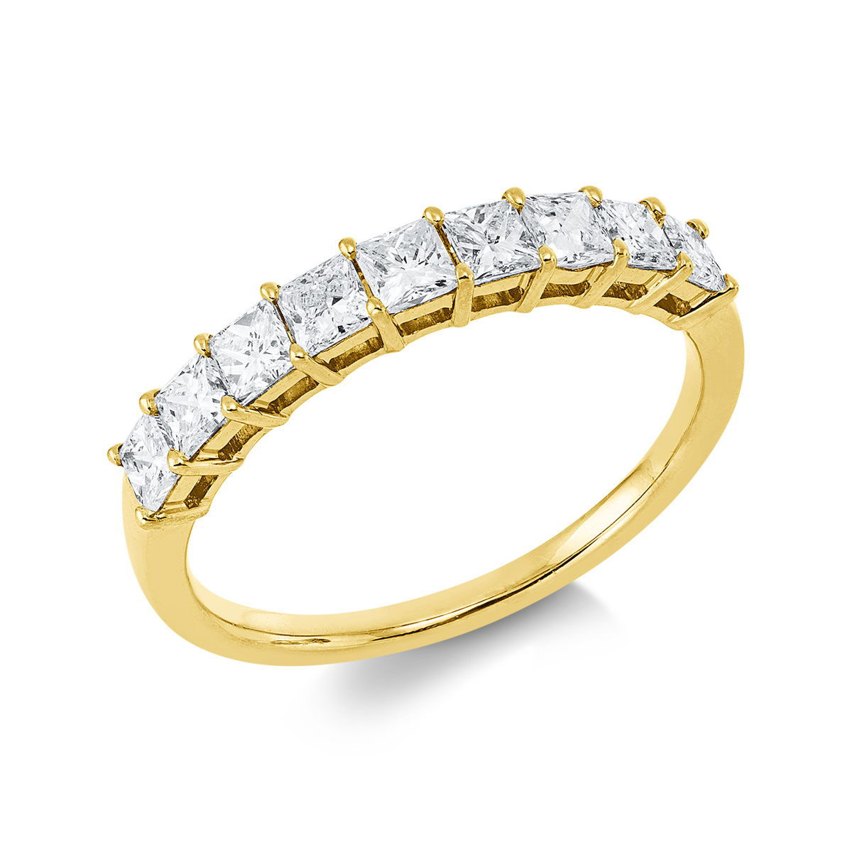Memoire halb Ring  18kt Gelbgold mit 0,87ct Diamanten