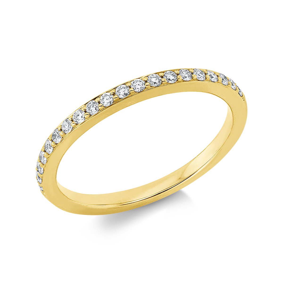 Memoire halb Ring  18kt Gelbgold mit 0,19ct Diamanten