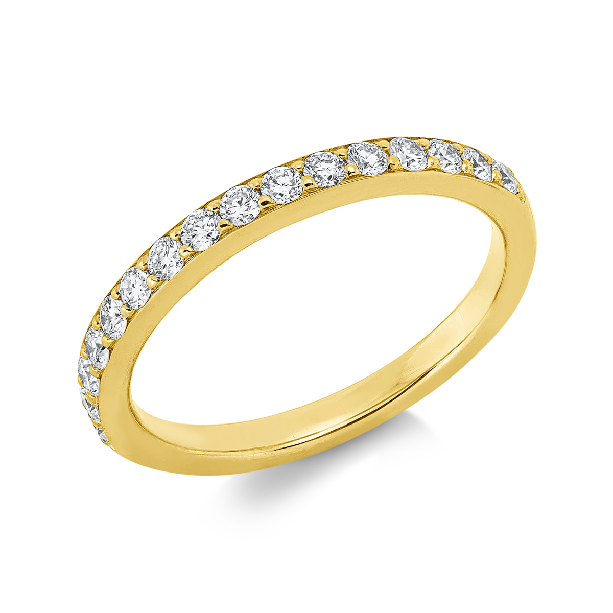 Memoire halb Ring  18kt Gelbgold mit 0,40ct Diamanten