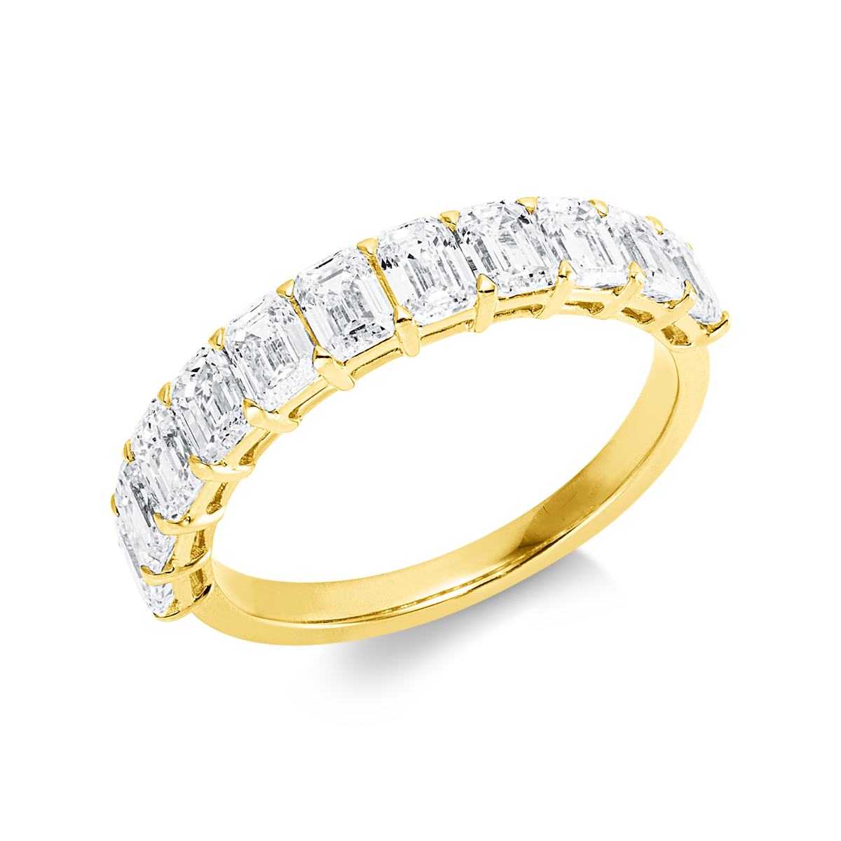 Memoire halb Ring  18kt Gelbgold mit 1,68ct Diamanten