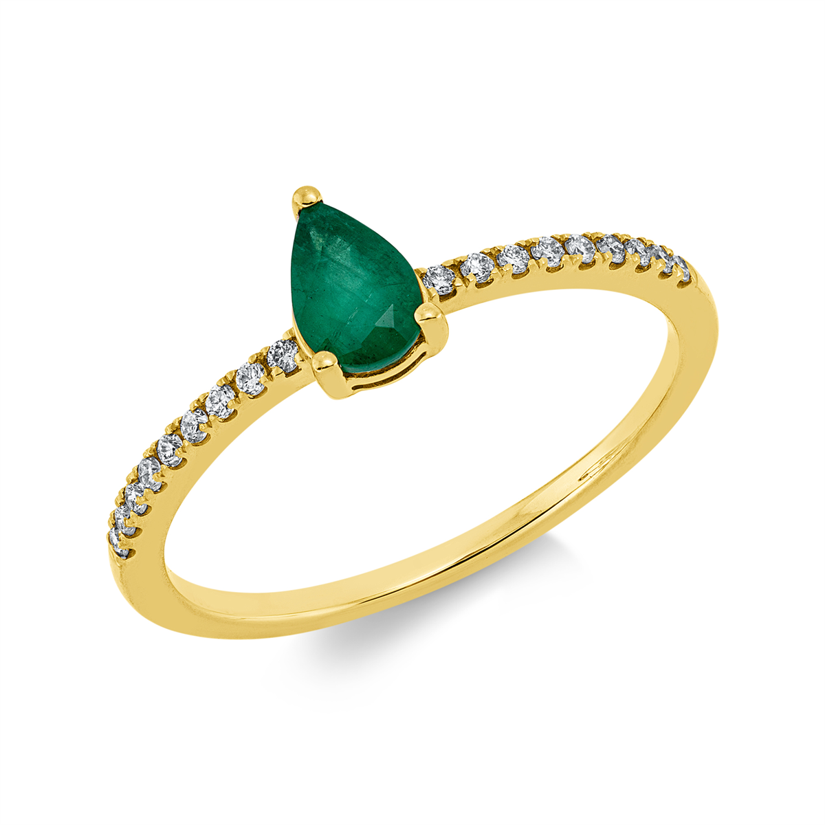 Ring 3er-Krappe 18 kt GG Tropfen