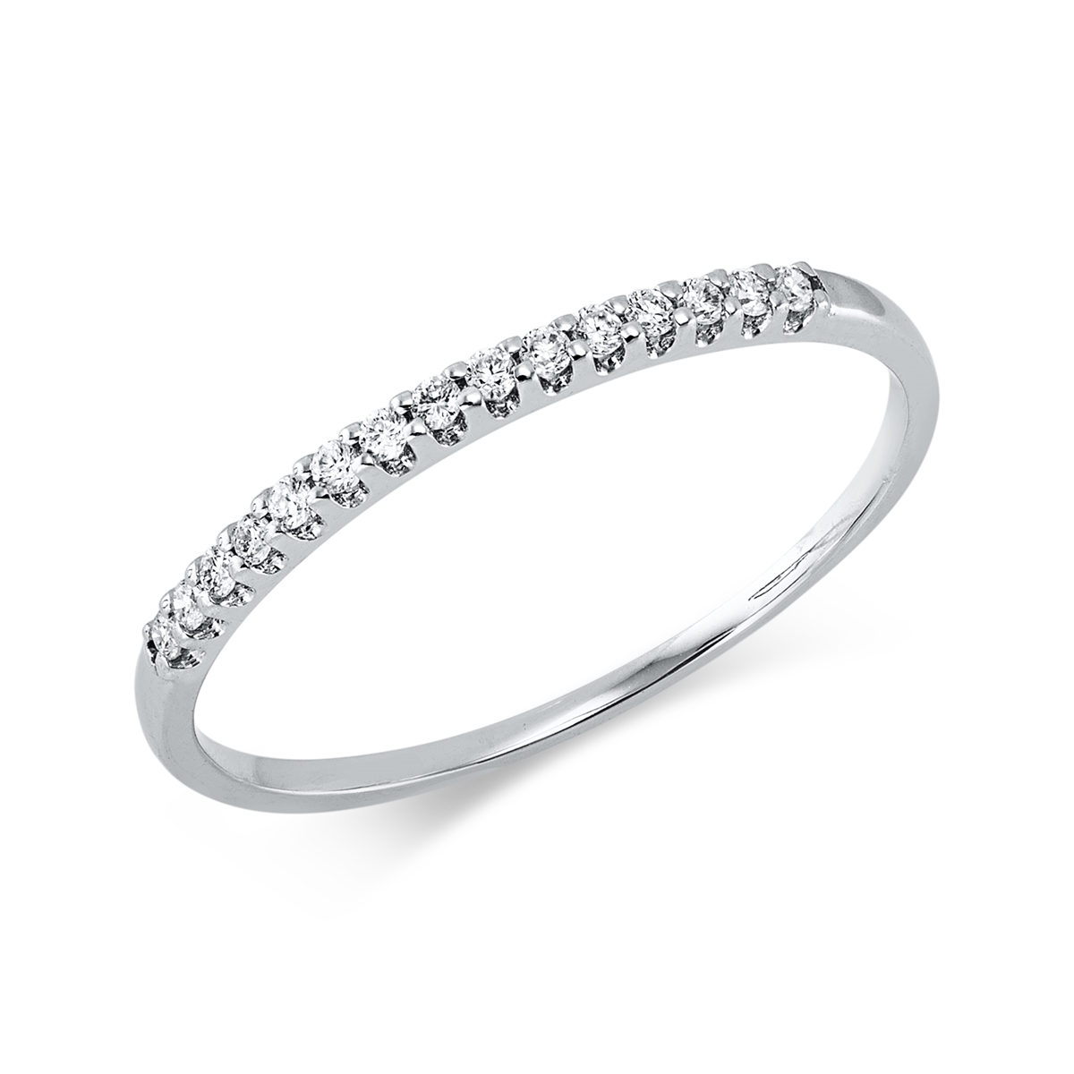 Memoire halb Ring  18kt Weißgold mit 0,09ct Diamanten