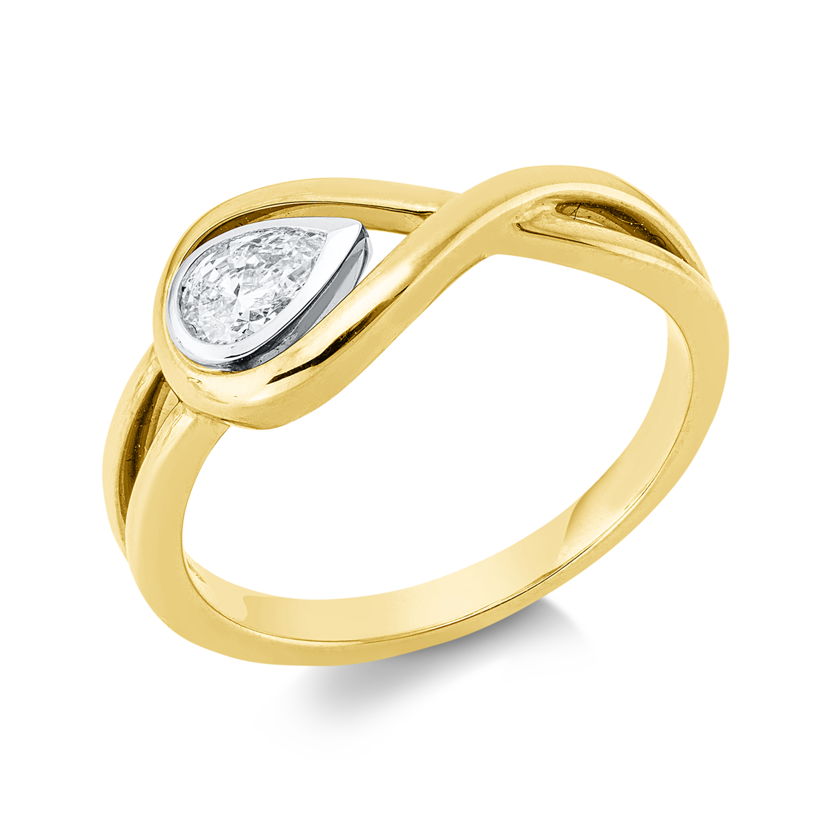 Ring Zarge 18 kt GG+WG