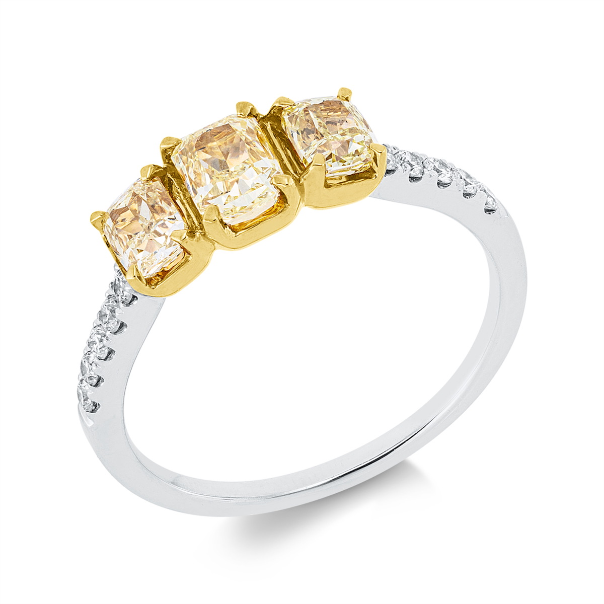 Ring 4er-Krappe 18 kt WG+GG
