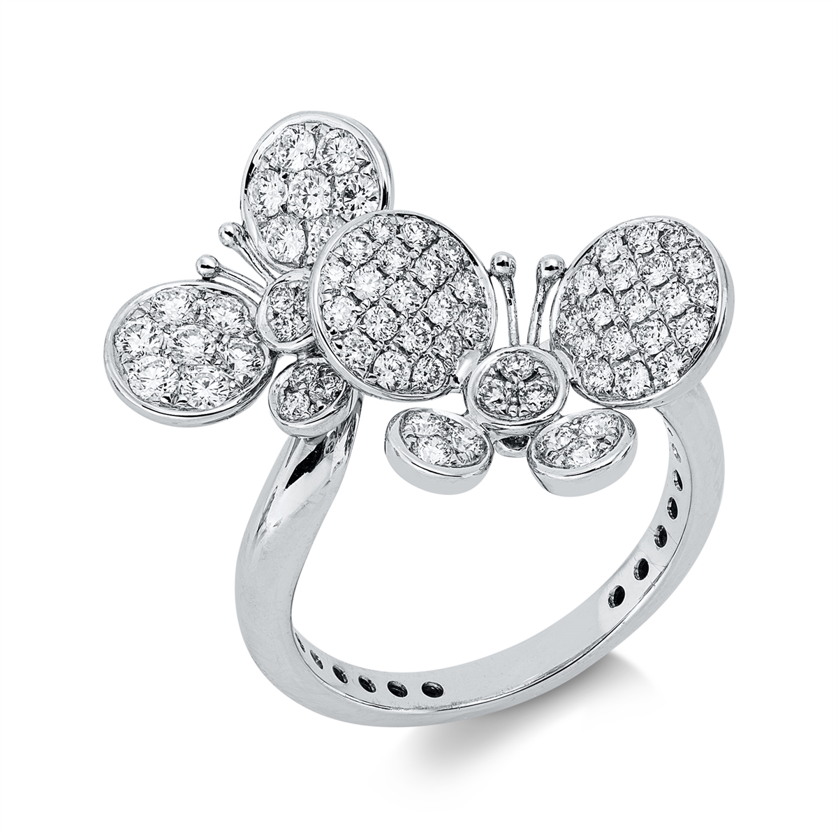 Pavé Ring  18kt Weißgold mit 0,88ct Diamanten