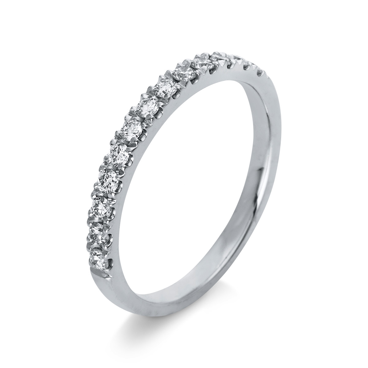 Memoire halb Ring  18kt Weißgold mit 0,34ct Diamanten