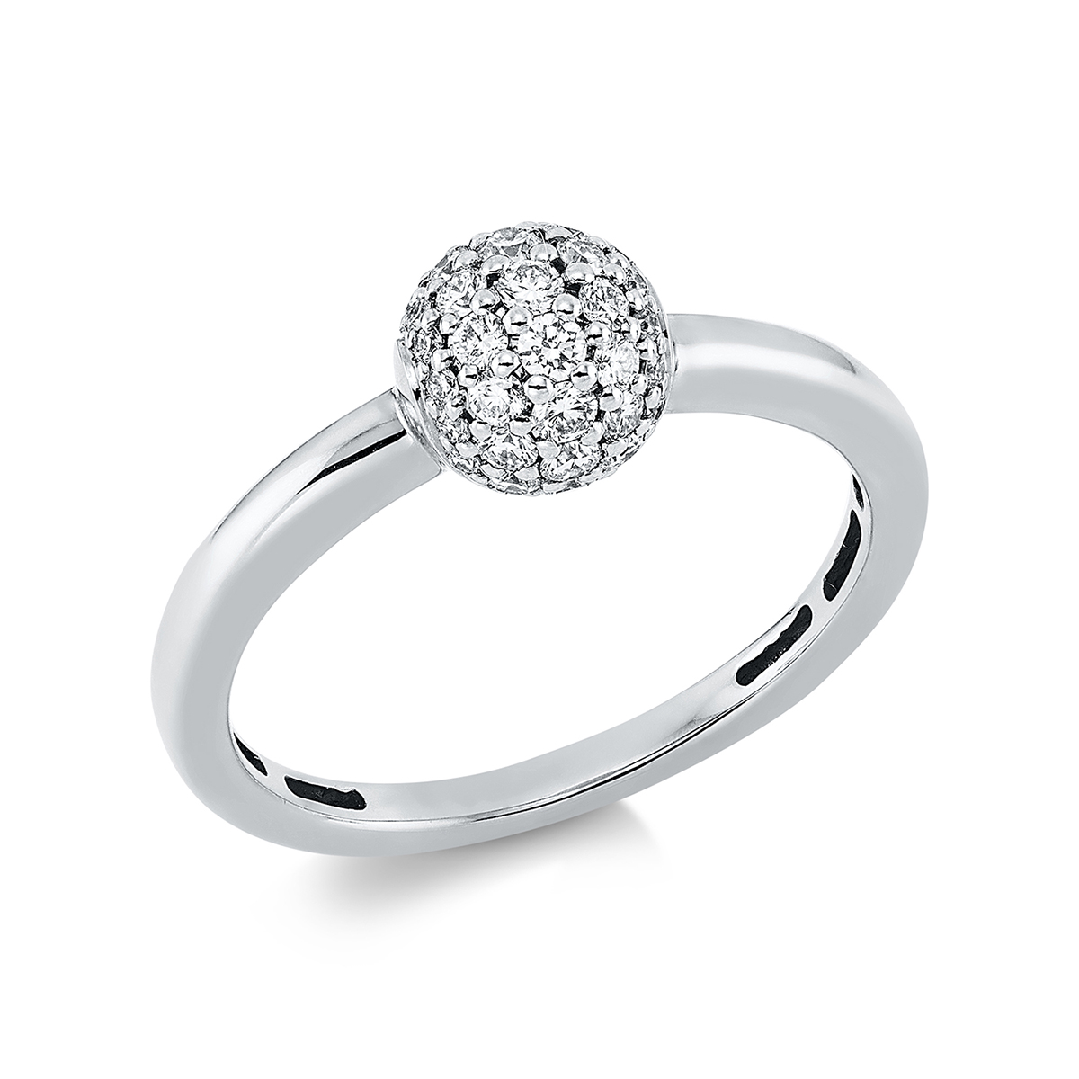 Pavé Ring  18kt Weißgold mit 0,42ct Diamanten