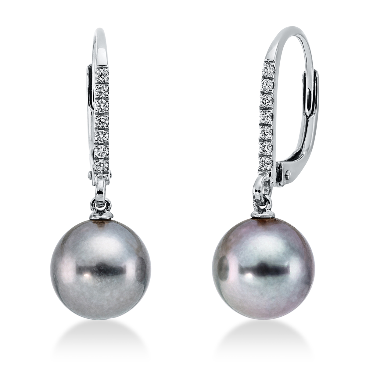 Ohrschmuck  18kt Weißgold mit 0,09ct Diamanten