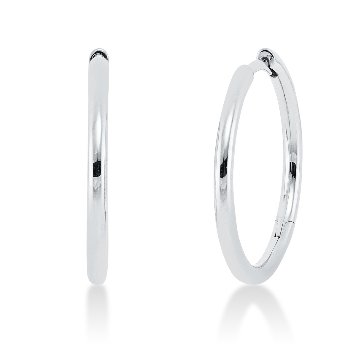 Creolen  18kt Weißgold mit 0,00ct Diamanten