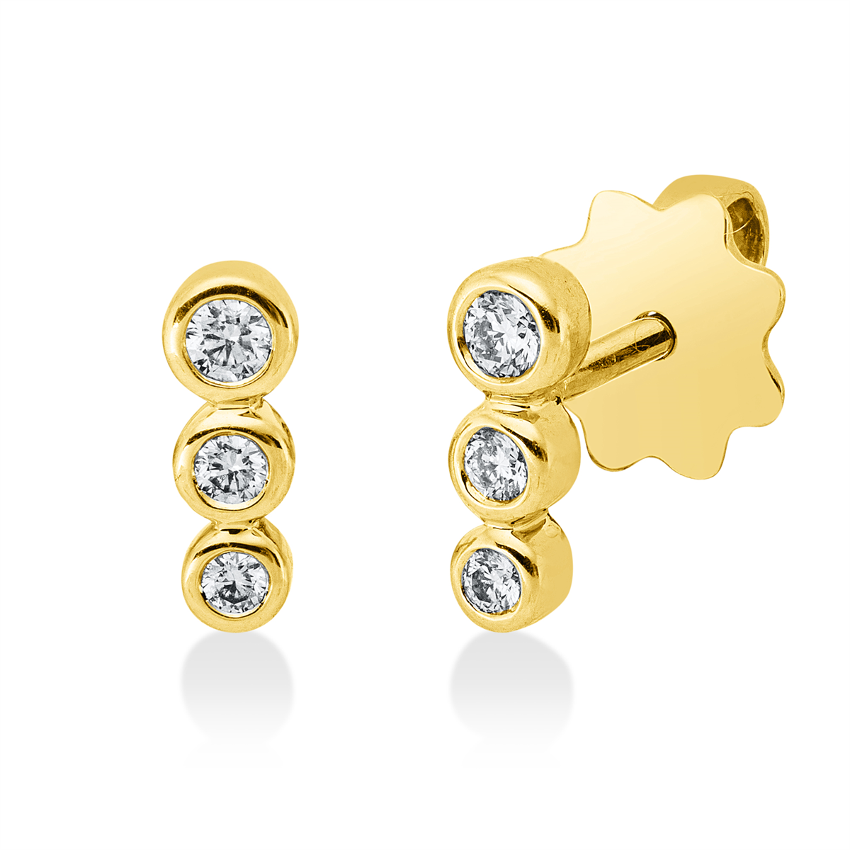 Ohrstecker Zarge 18 kt GG