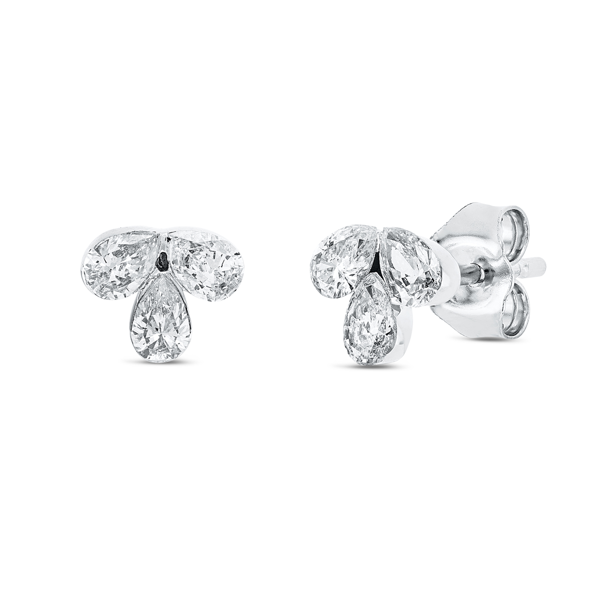 Ohrstecker Zarge 18 kt WG