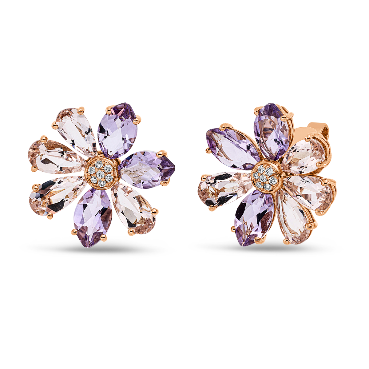 Ohrstecker 18 kt RG Blume