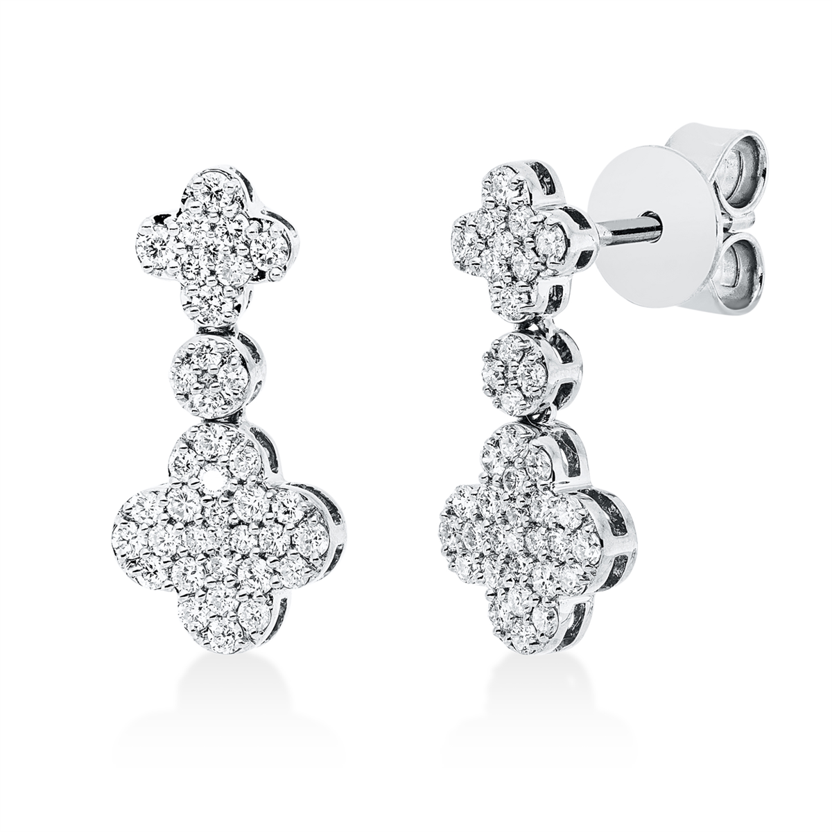 Pavé Ohrstecker  18kt Weißgold mit 0,50ct Diamanten
