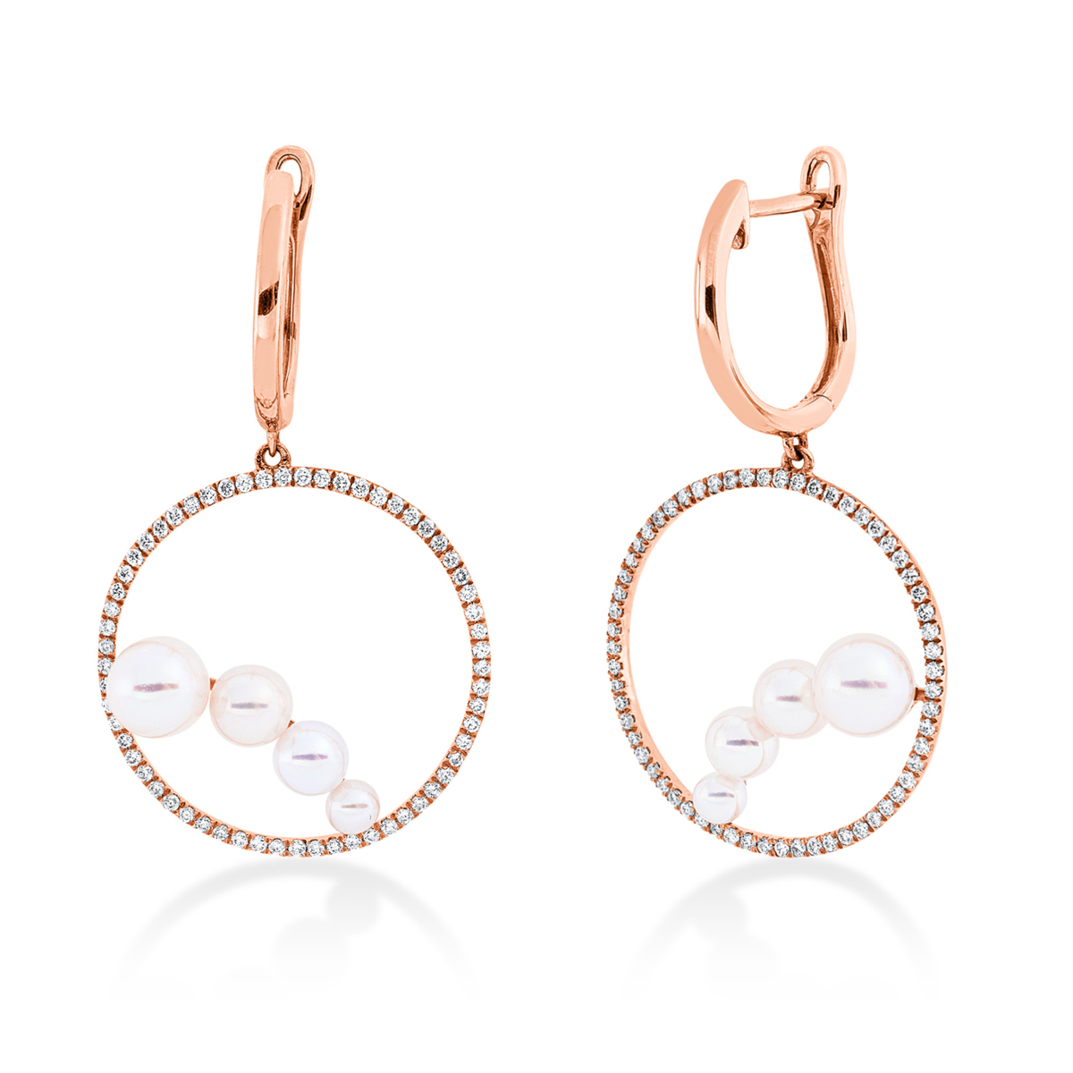 Ohrschmuck  18kt Rotgold mit 0,44ct Diamanten
