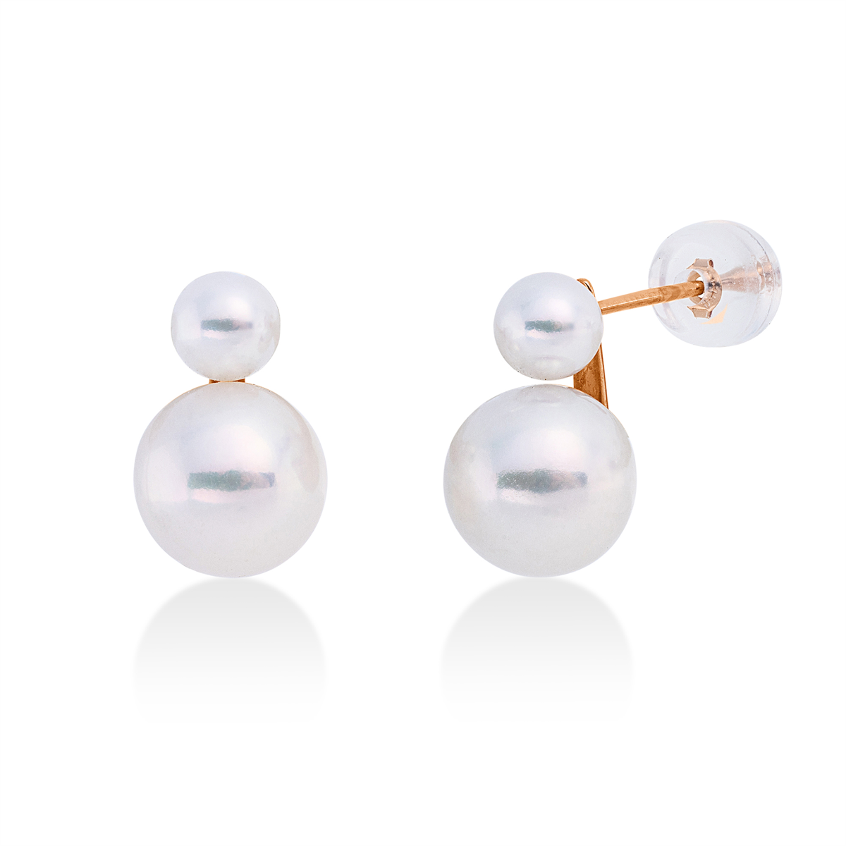 Ohrstecker  18kt Rotgold mit 0,00ct Diamanten