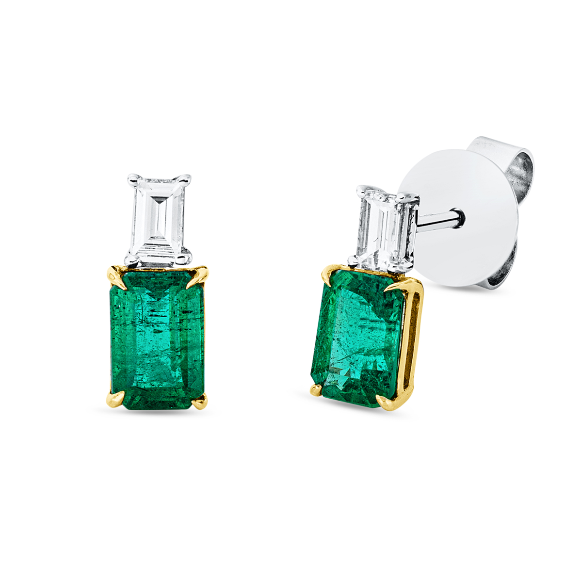 Ohrstecker 18 kt WG+GG