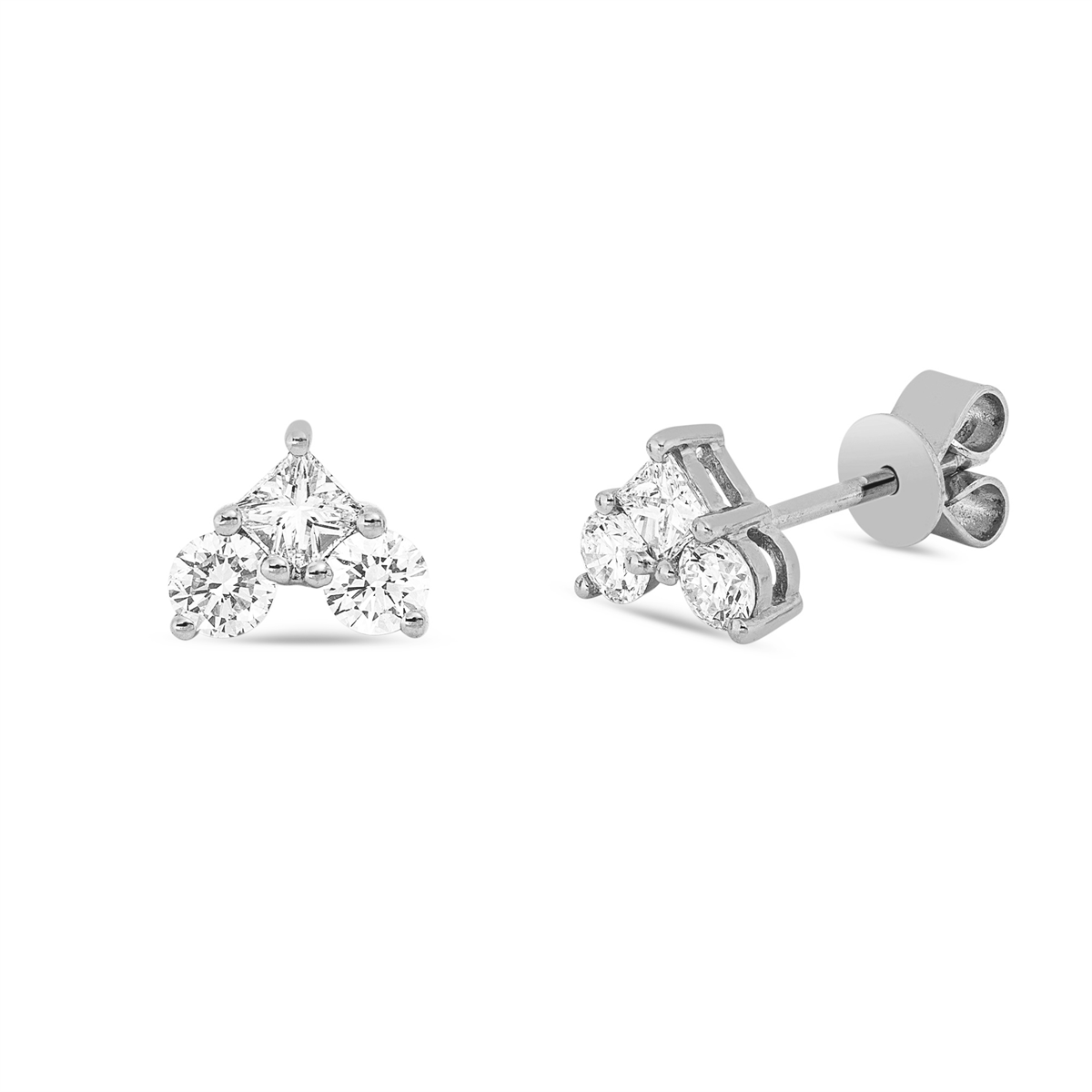 Ohrstecker 18 kt WG Herz