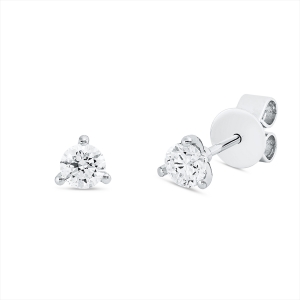 Solitaire Ohrstecker 3er-Krappe 18kt Weißgold mit 0,50ct Diamanten