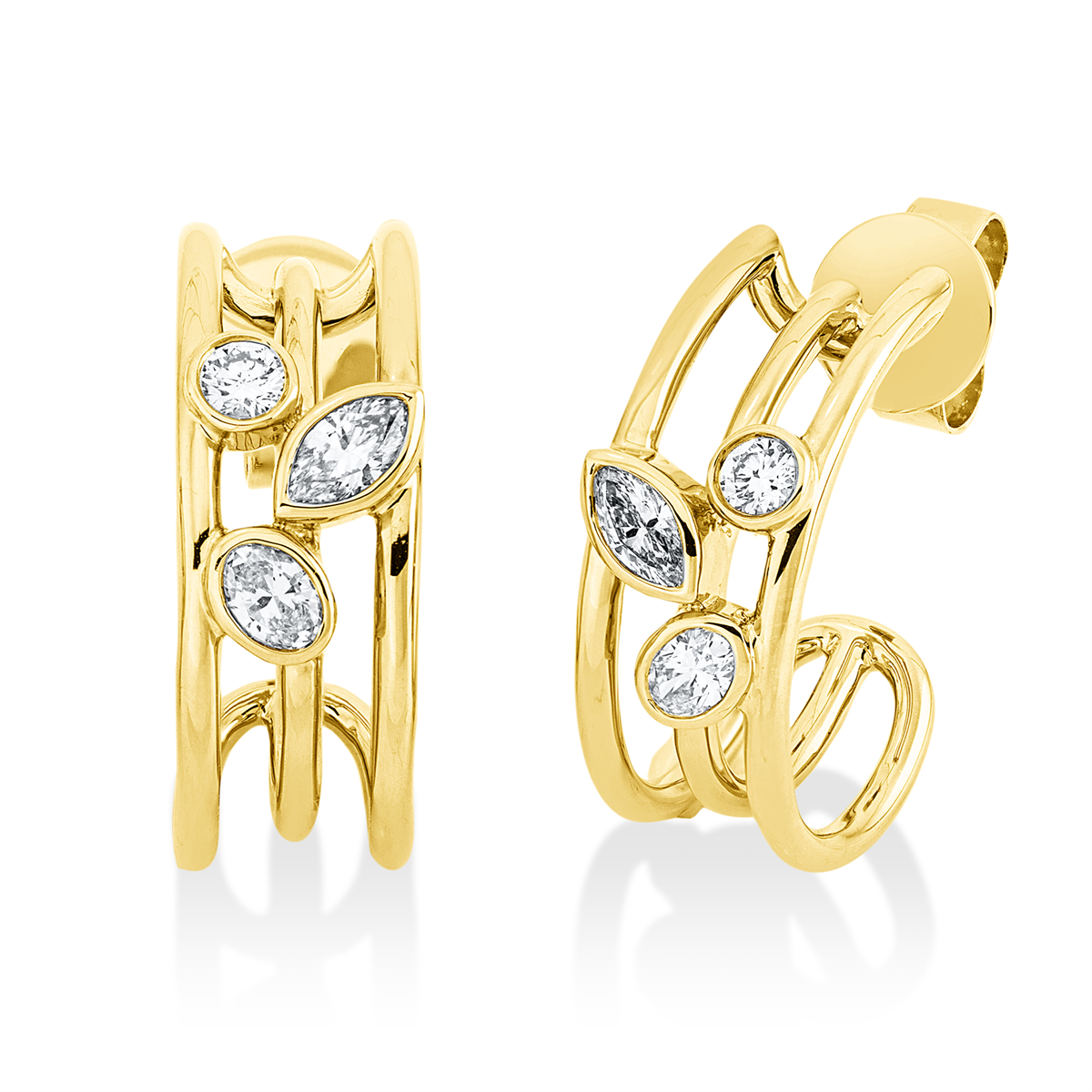 Ohrstecker Zarge 18 kt GG