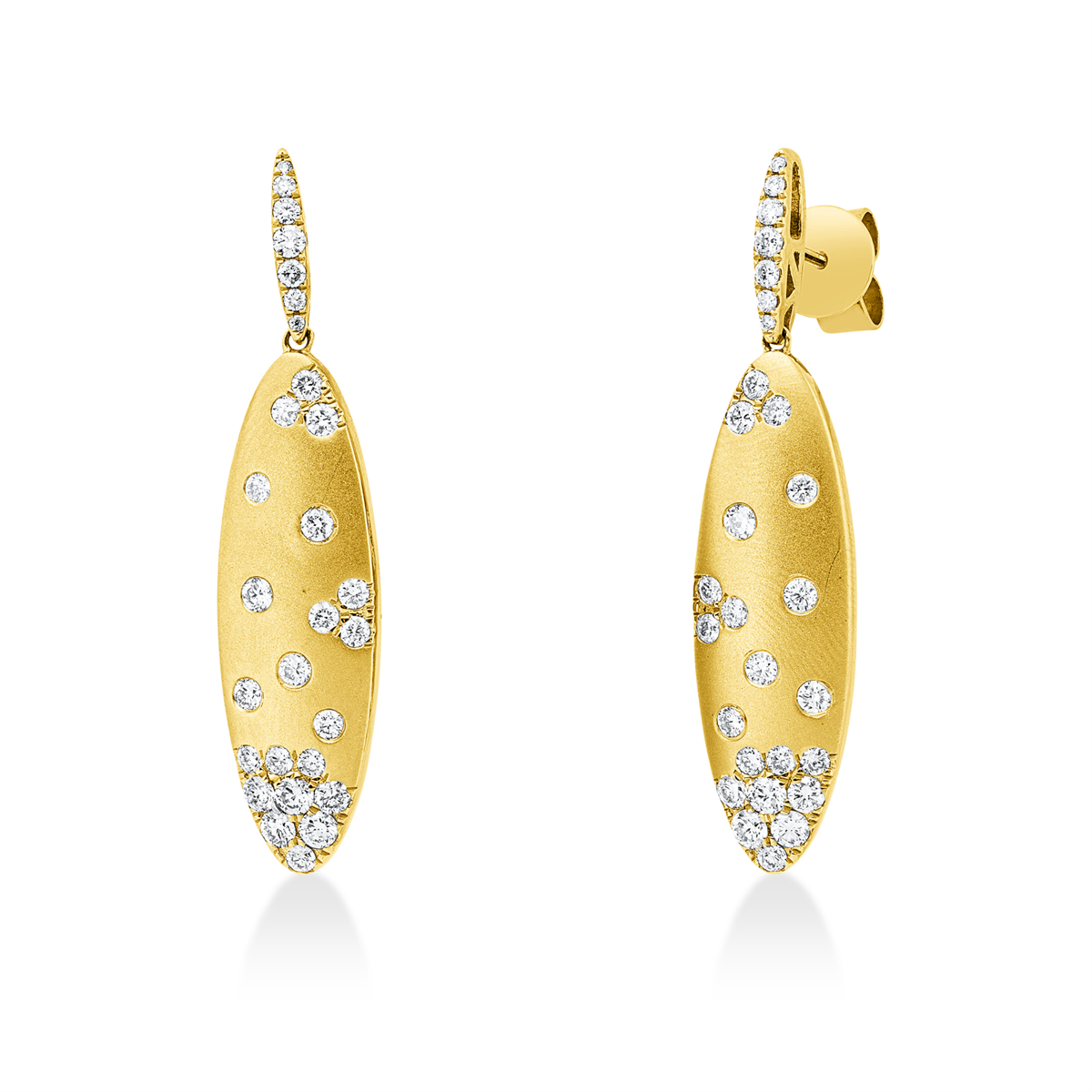 Ohrschmuck 14 kt GG, mattiert