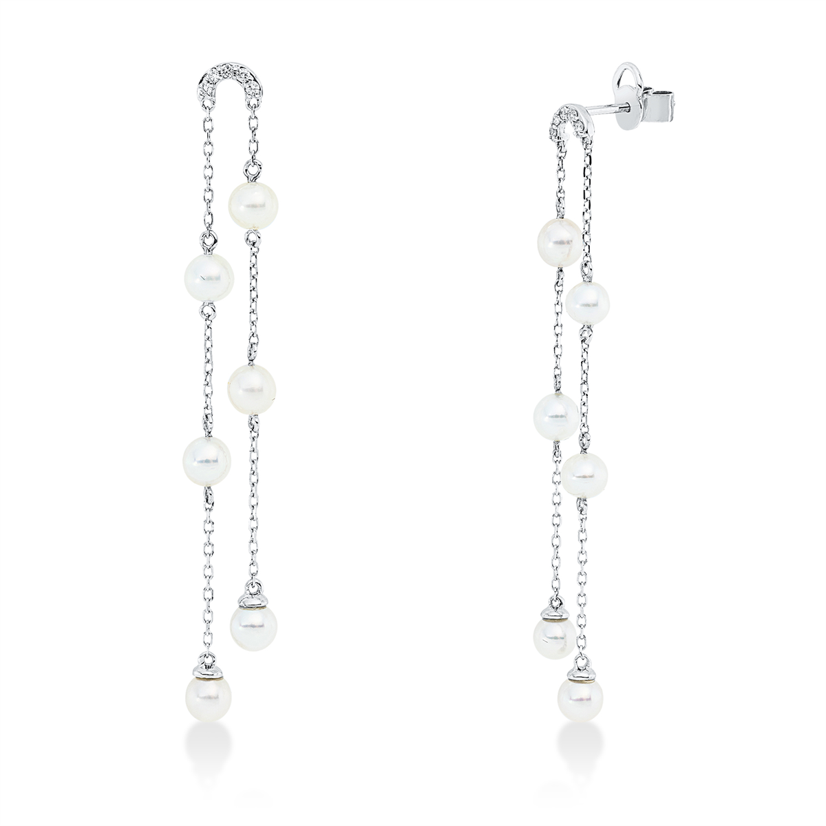 Ohrschmuck  18kt Weißgold mit 0,06ct Diamanten