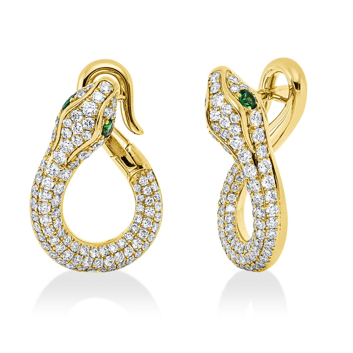 Ohrschmuck 18 kt GG Schlange