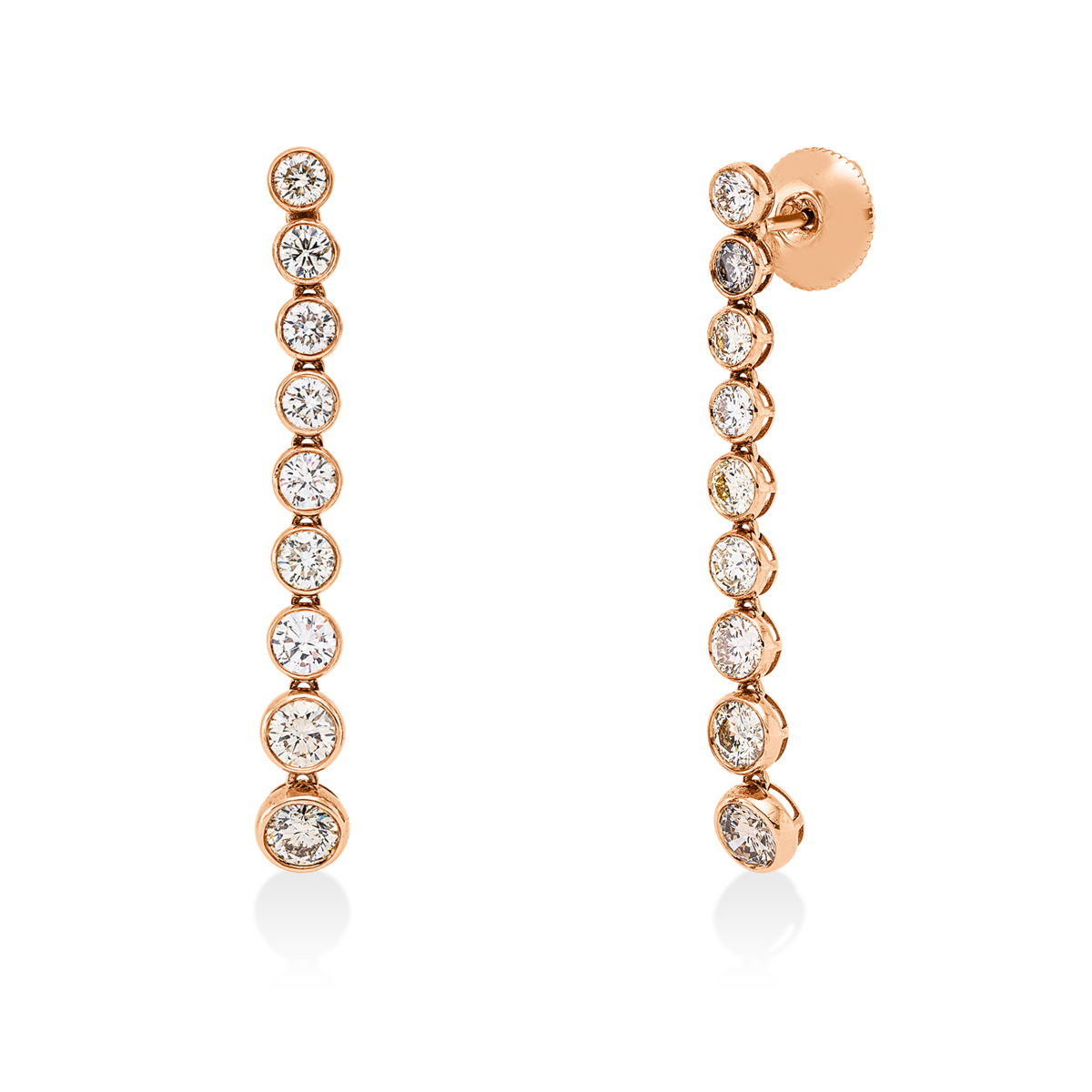 Ohrschmuck Zarge 18 kt RG+WG