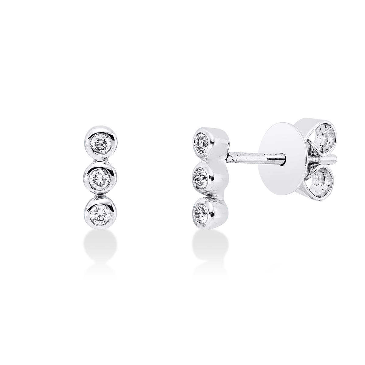 Ohrstecker Zarge 18 kt WG