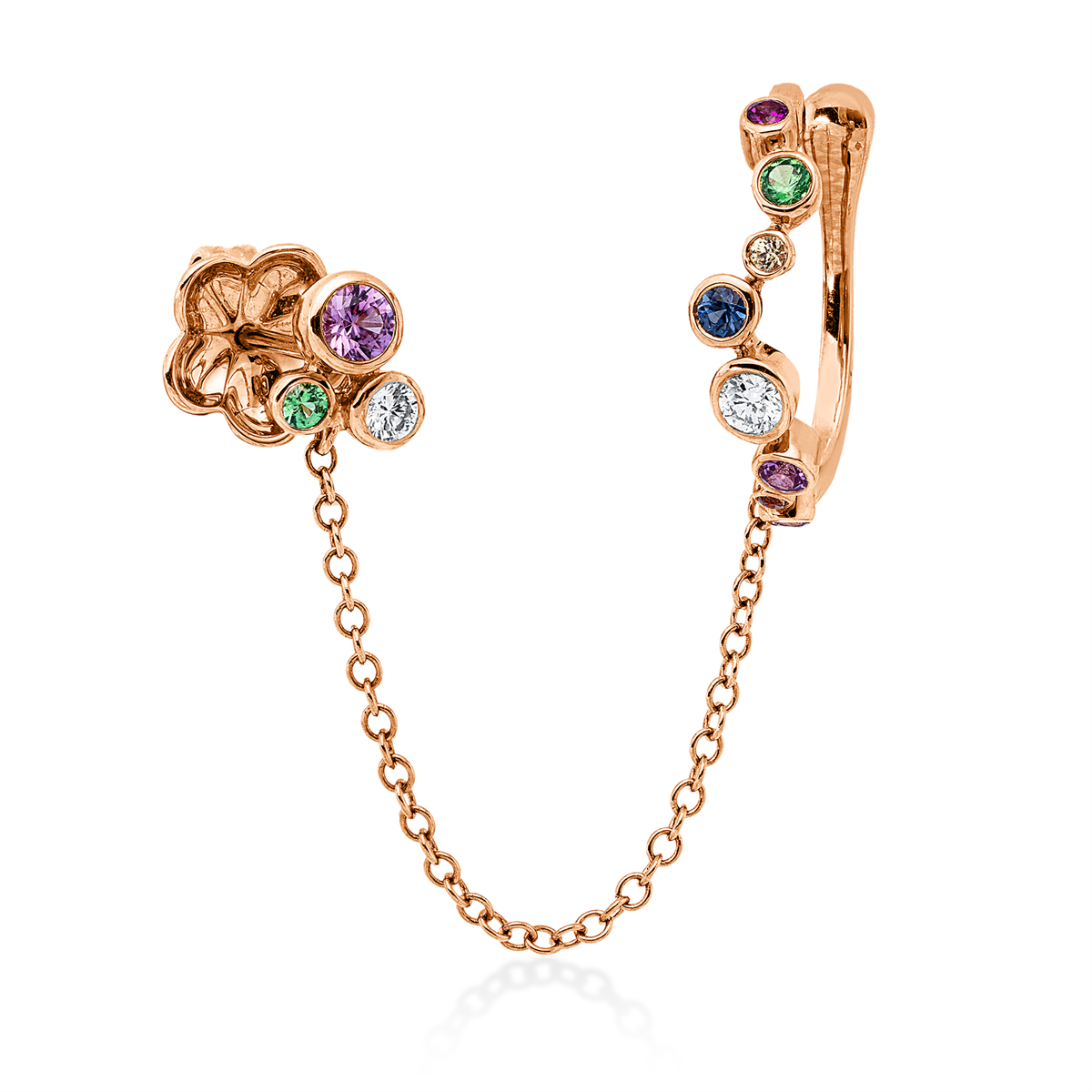 Ohrschmuck Zarge 18 kt RG, Ohrmanschette