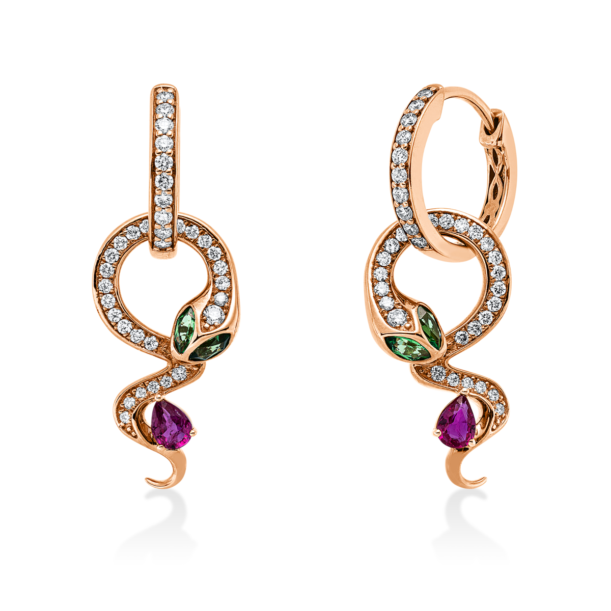 Ohrschmuck 18 kt RG Schlange