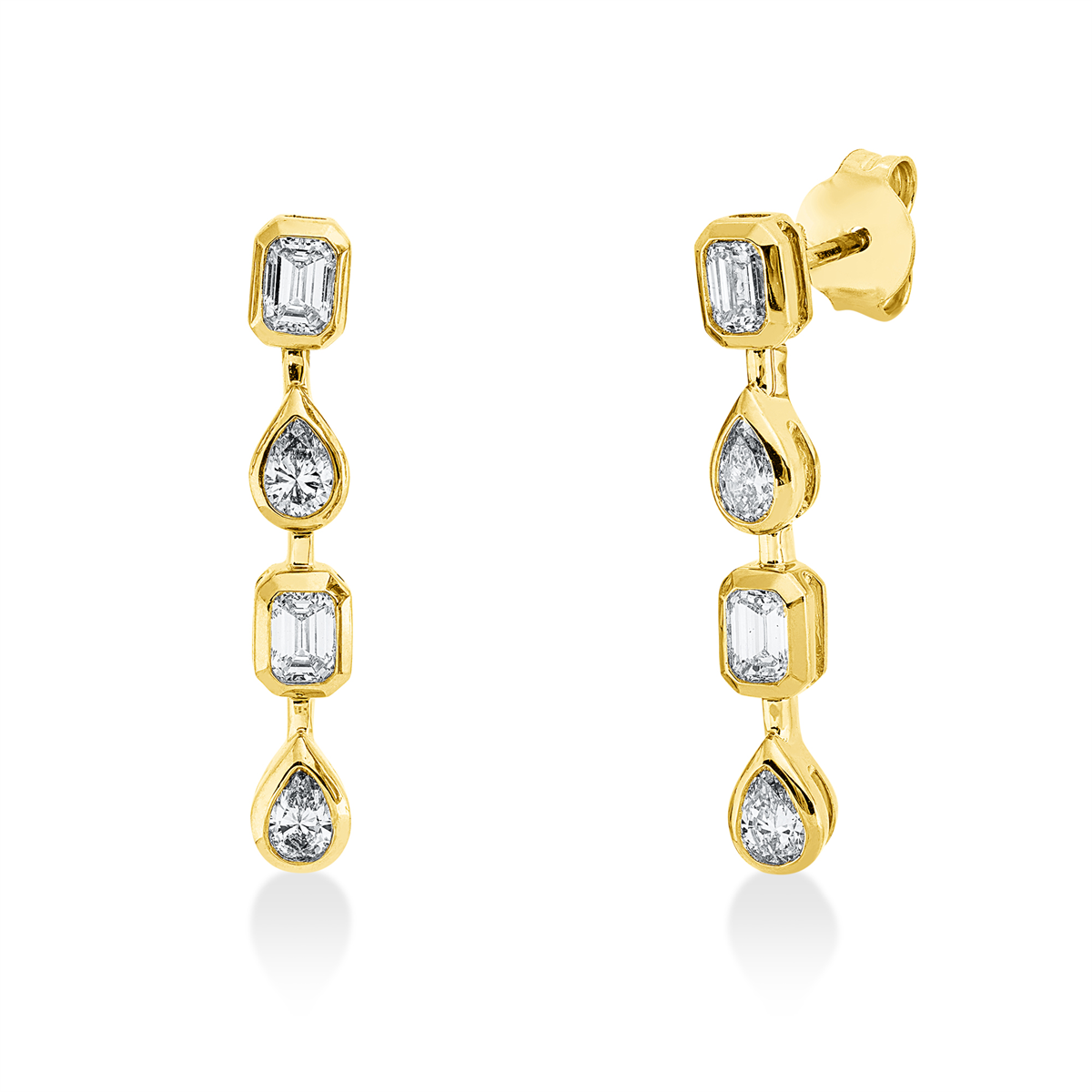 Ohrschmuck Zarge 18 kt GG