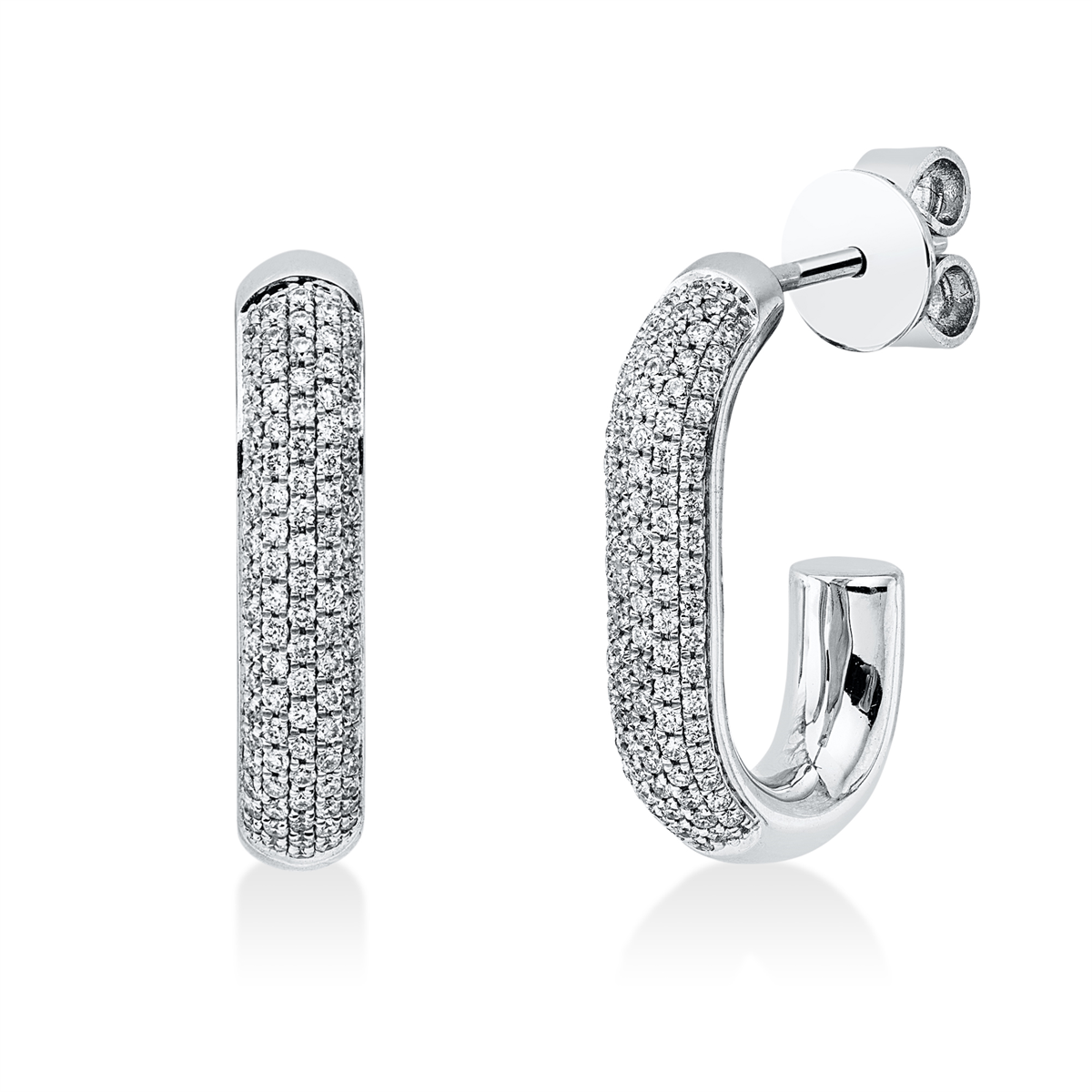 Pavé Ohrschmuck  14kt Weißgold mit 0,37ct Diamanten