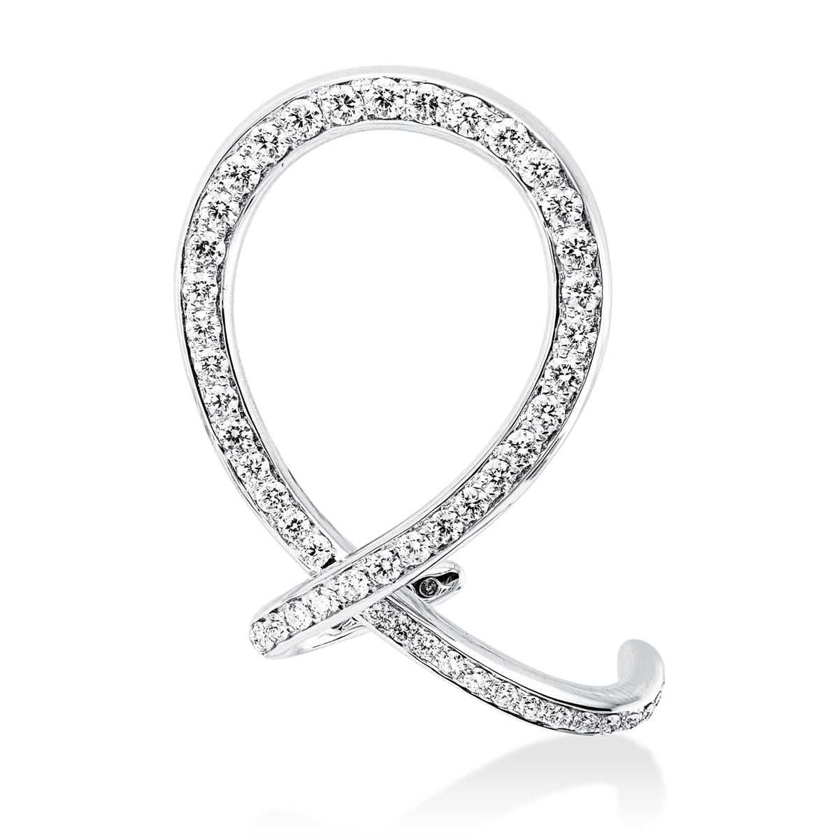 Ohrschmuck  18kt Weißgold Einzelstück mit 0,98ct Diamanten