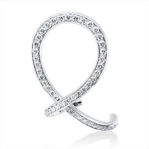 Ohrschmuck  18kt Weißgold Einzelstück mit 0,98ct Diamanten