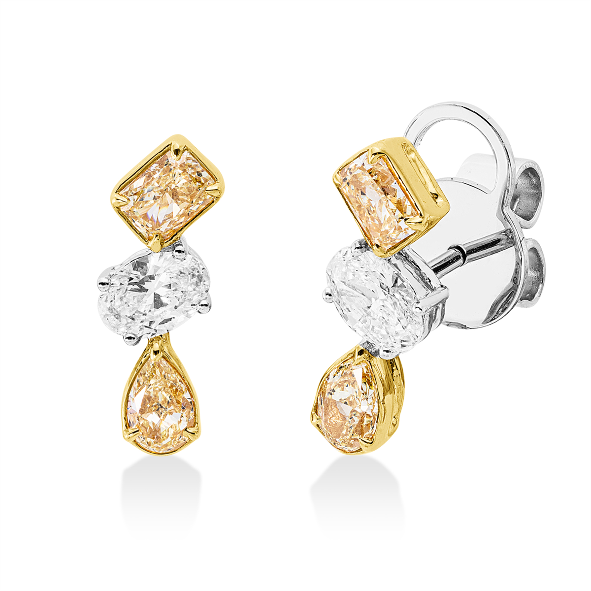 Ohrstecker 18 kt WG+GG