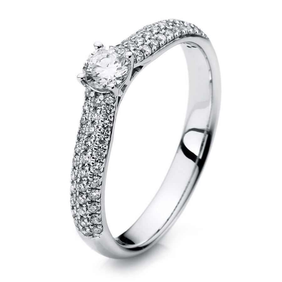 Ring 4er-Krappe 14 kt WG