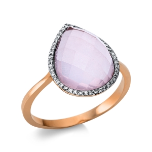 Ring 3er-Krappe 18 kt RG+WG
