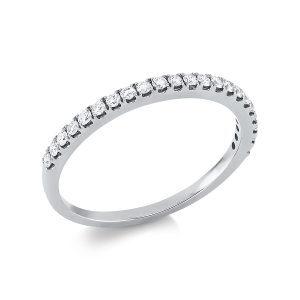 Memoire halb Ring  18kt Weißgold mit 0,24ct Diamanten