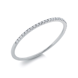Memoire halb Ring  18kt Weißgold mit 0,08ct Diamanten