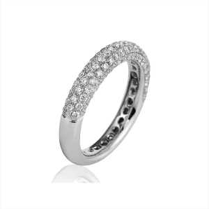 Pavé Ring  18kt Weißgold mit 1,29ct Diamanten