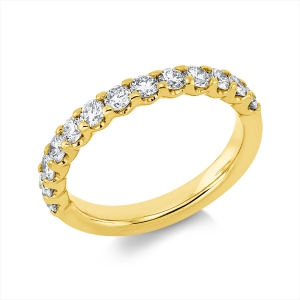 Memoire halb Ring  18kt Gelbgold mit 0,87ct Diamanten